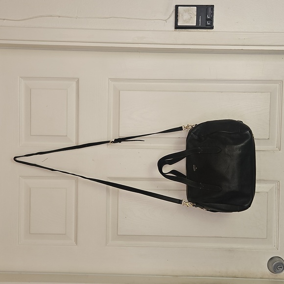 Fossil Handbags - Fossil Black Crossbody Bag Satchel Pebbled Leather